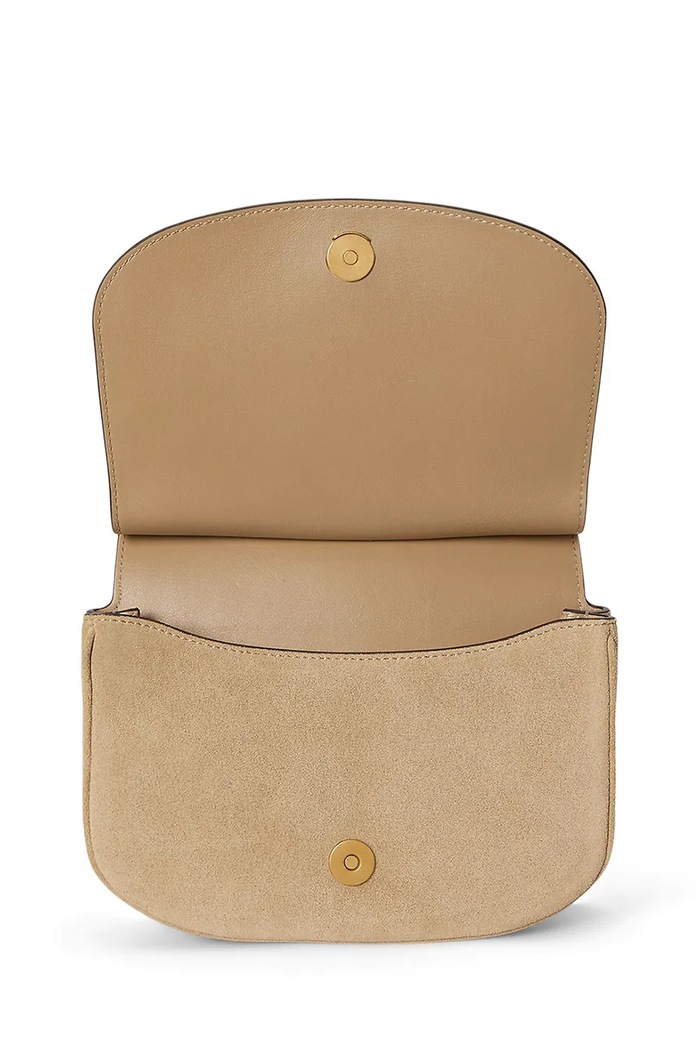 Lauren Ralph Lauren torebka crossbody damska zamszowa beżowy 431P15642