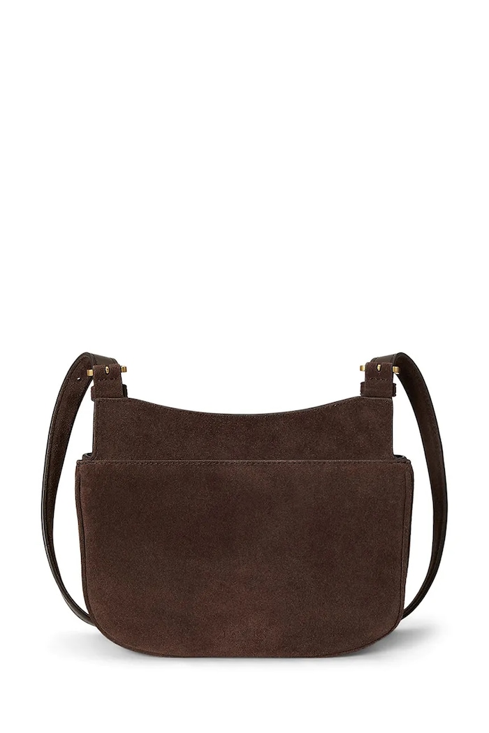 Lauren Ralph Lauren torebka crossbody damska zamszowa 431P15642 brązowy AW26