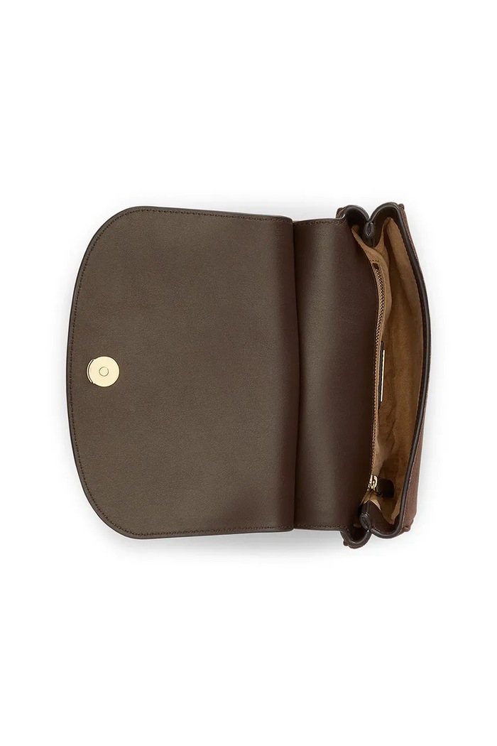 Lauren Ralph Lauren torebka crossbody damska zamszowa brązowy 431P15642