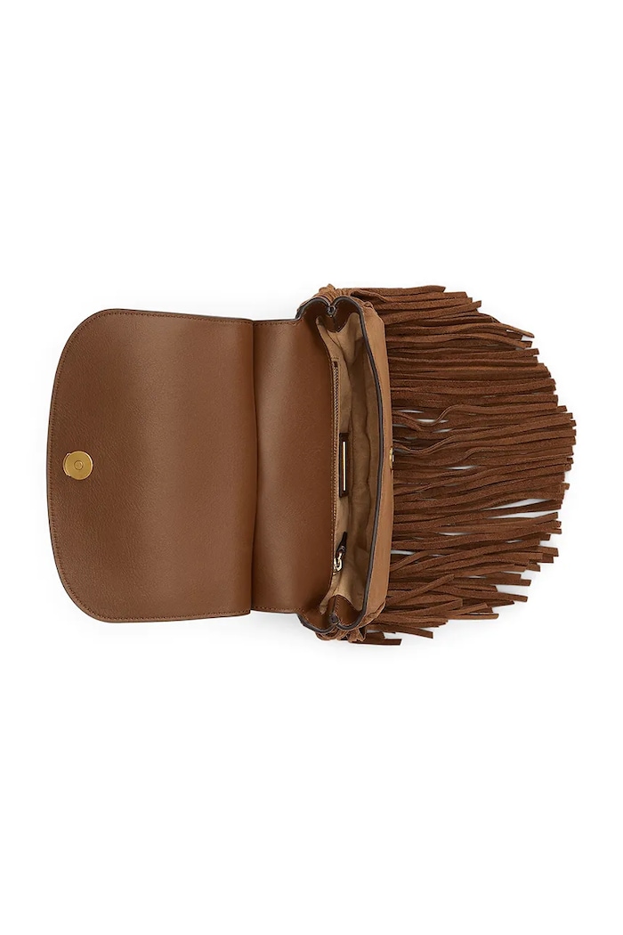 Lauren Ralph Lauren torebka crossbody damska zamszowa 431P11793 brązowy