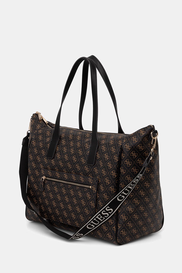 Dodaci Guess shopper torba za žene od imitacije kože LATONA TWHQ92.11017 smeđa