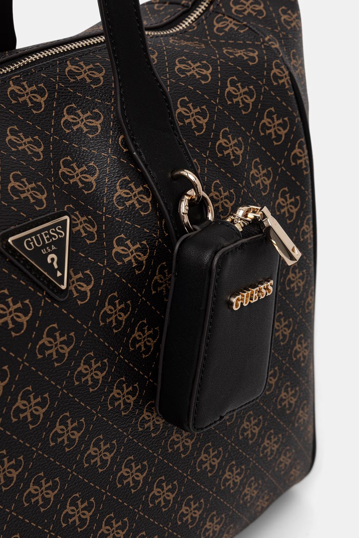 Guess shopper torba za žene od imitacije kože LATONA smeđa TWHQ92.11017
