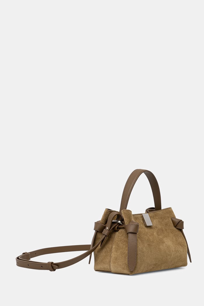 Yuzefi torebka crossbody damska zamszowa GYOZA MINI YUZPF26.HB.MGZ.S031 zielony AW26