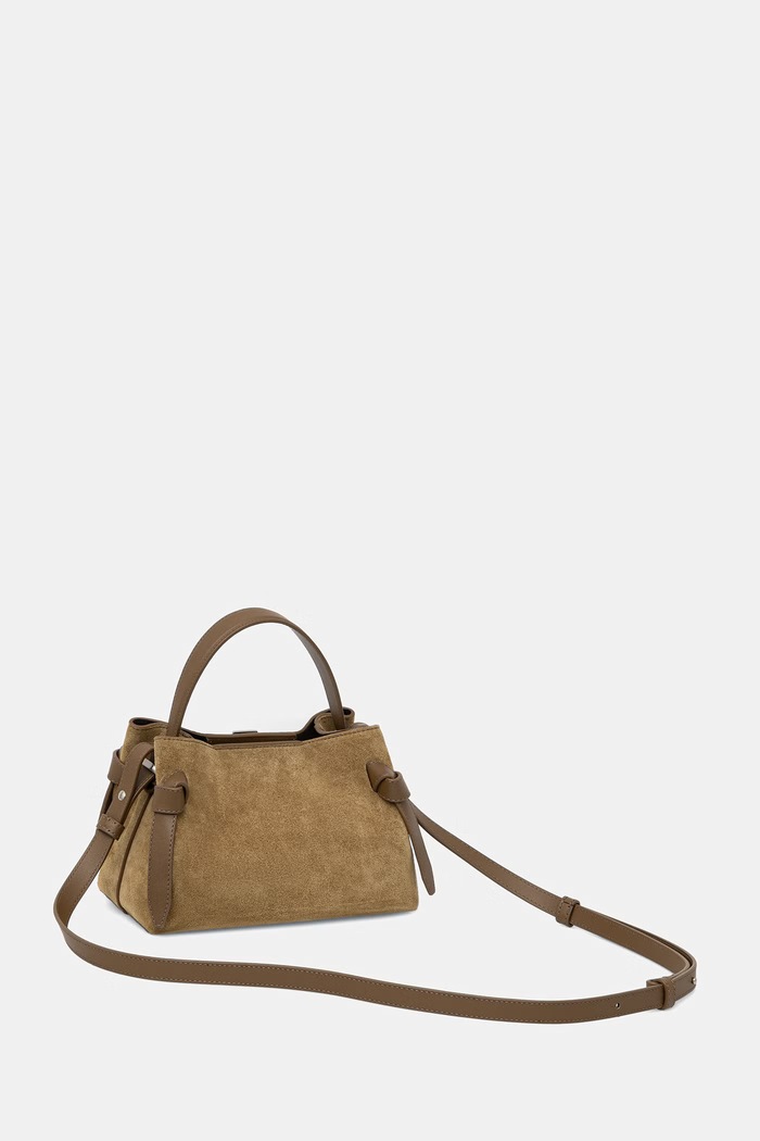 Akcesoria Yuzefi torebka crossbody damska zamszowa GYOZA MINI YUZPF26.HB.MGZ.S031 zielony