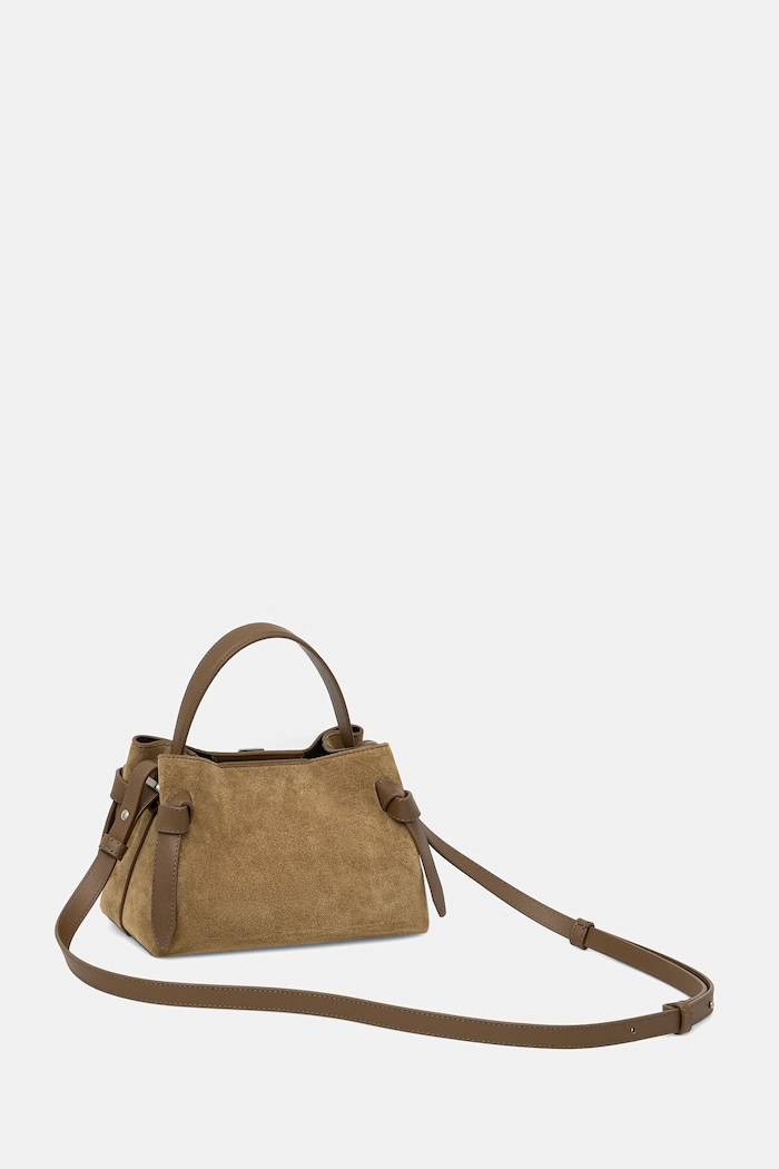Akcesoria Yuzefi torebka crossbody damska zamszowa GYOZA MINI YUZPF26.HB.MGZ.S031 zielony
