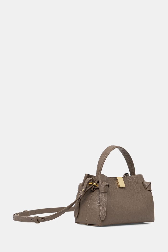 Yuzefi torebka crossbody damska skórzana GYOZA MINI YUZSS25.HB.MGZ.L052 brązowy AW26