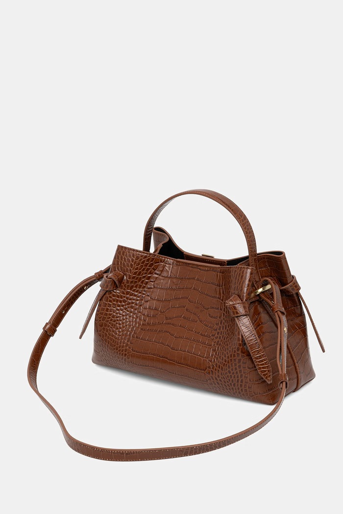 Akcesoria Yuzefi torebka crossbody damska skórzana GYOZA YUZPF26.HB.GZ.L075 brązowy
