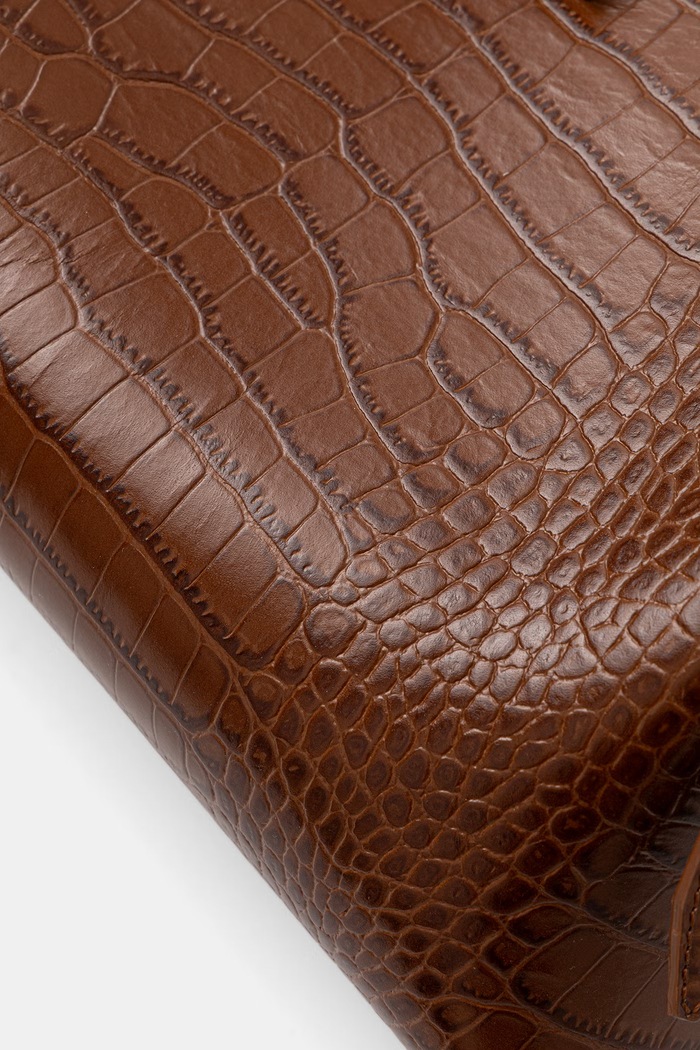 Yuzefi torebka crossbody damska skórzana GYOZA brązowy YUZPF26.HB.GZ.L075