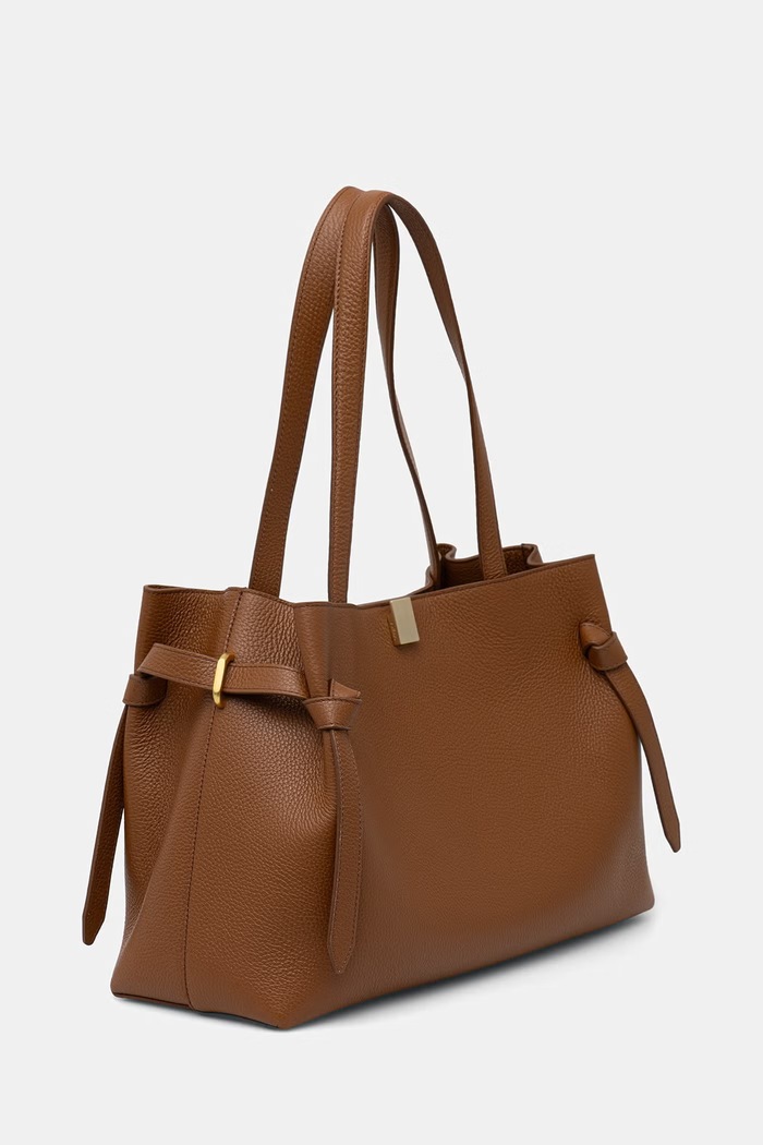 Yuzefi torebka tote damska skórzana GYOZA YUZSS26.HB.GZT.L069 brązowy AW26