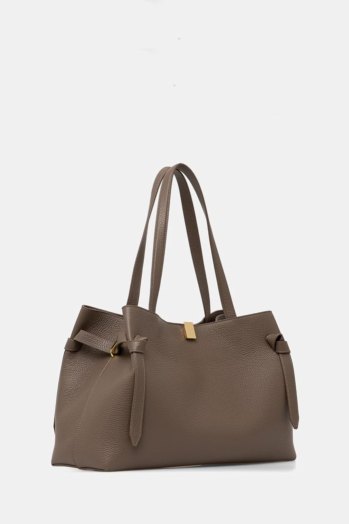 Yuzefi torebka shopper damska skórzana GYOZA YUZPF25.HB.GZT.L052 brązowy AW26