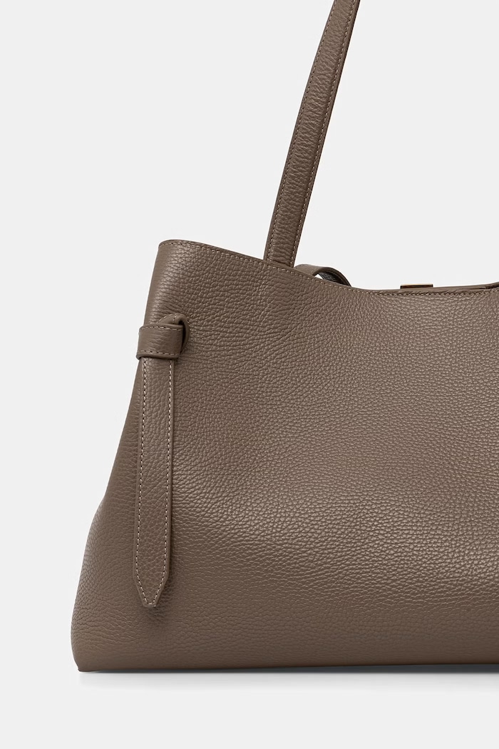 Akcesoria Yuzefi torebka shopper damska skórzana GYOZA YUZPF25.HB.GZT.L052 brązowy