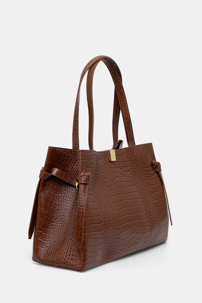 Yuzefi torebka shopper damska skórzana GYOZA YUZPF26.HB.GZT.L075 brązowy AW26