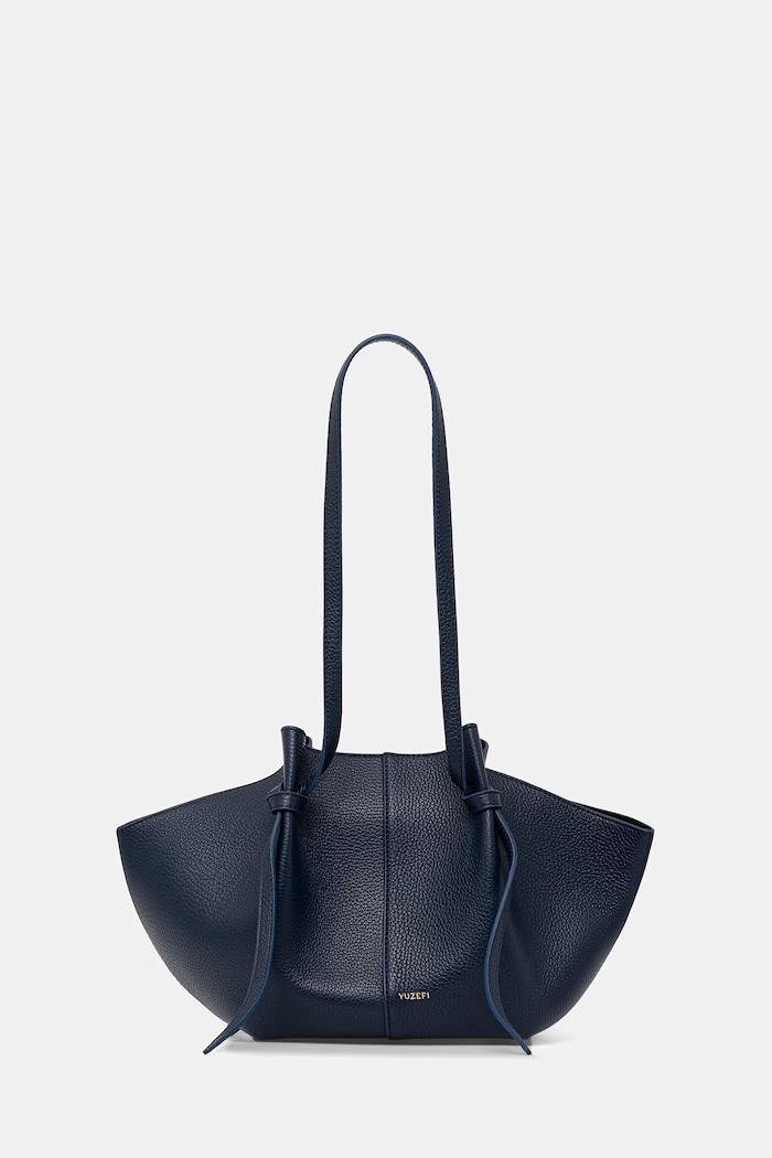 Yuzefi kabelka typu shopper dámska kožená MOCHI tmavomodrá YUZSS26.HB.MO.L063