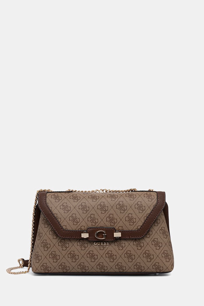 Guess torebka crossbody damska z imitacji skóry LINDSEY beżowy HWSG97.49210