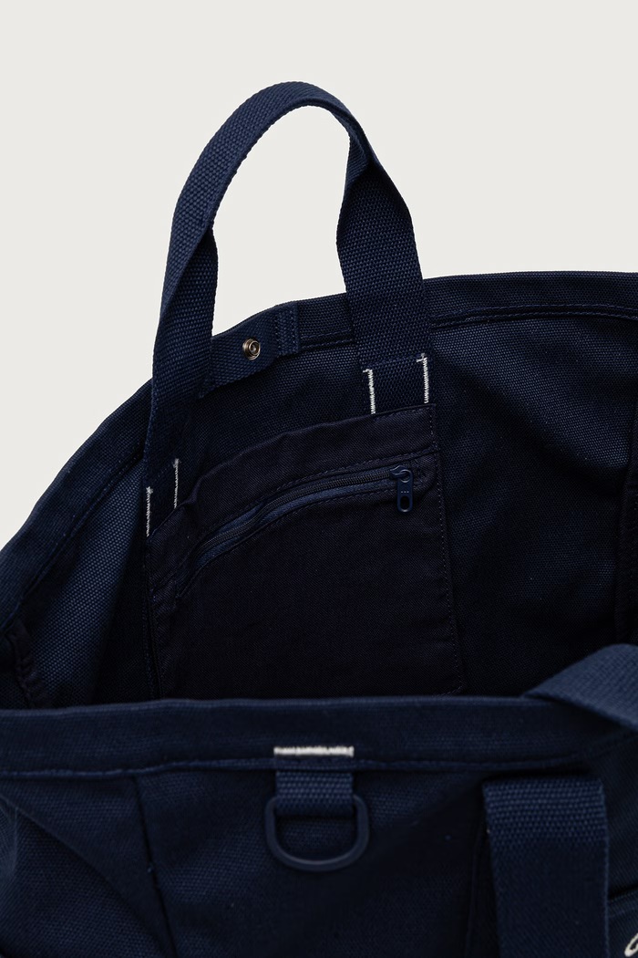 Shopper γυναικεία βαμβακερή adidas σκούρο μπλε KS9565