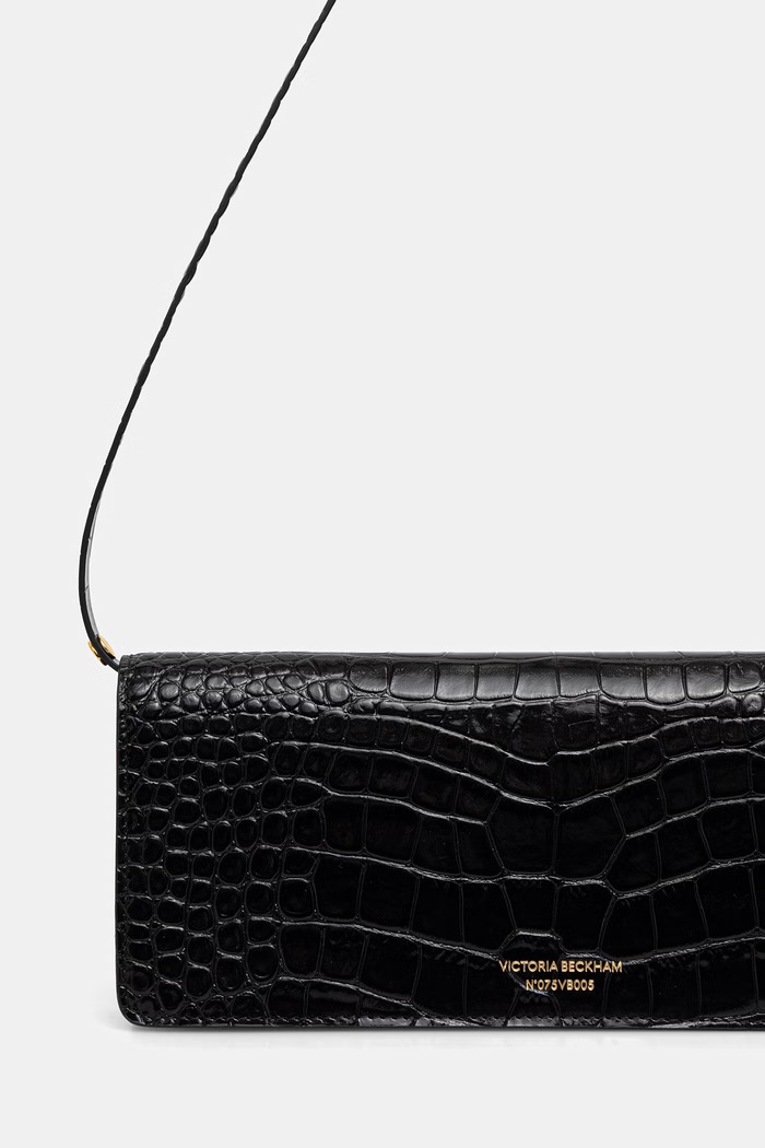 Αξεσουάρ Victoria Beckham clutch γυναικεία δερμάτινη Dorian B326AAC007573A μαύρο