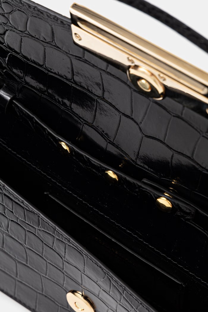 Victoria Beckham clutch γυναικεία δερμάτινη Dorian B326AAC007573A μαύρο