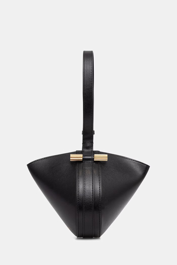 Victoria Beckham τσάντα hobo γυναικεία δερμάτινη Portofino μαύρο B325AAC006639A