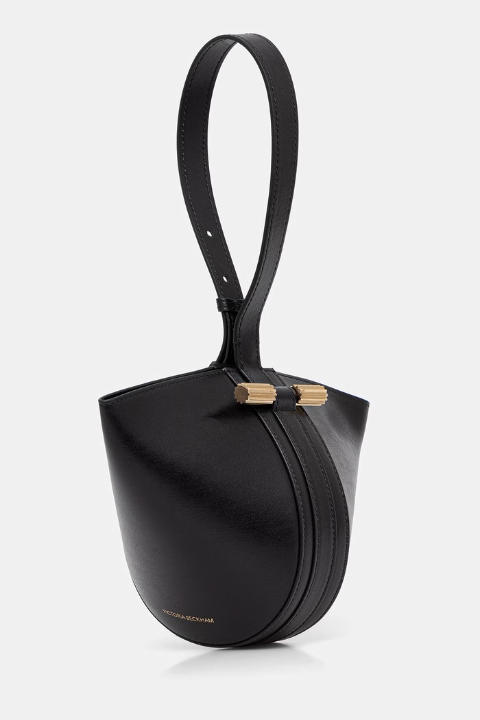 Victoria Beckham τσάντα hobo γυναικεία δερμάτινη Portofino B325AAC006639A μαύρο AW26