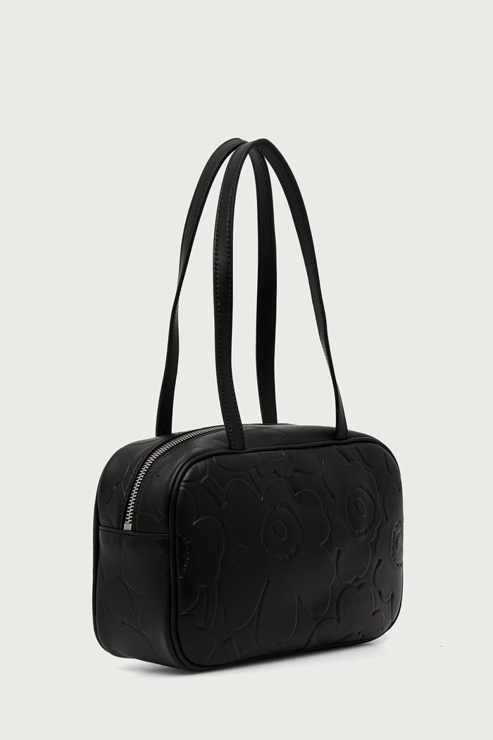 Marimekko Μικρή τσάντα γυναικεία δερμάτινη 096094 μαύρο AW26