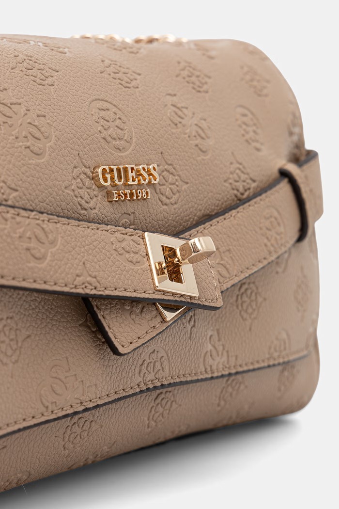 Guess torebka damska z imitacji skóry ELLA beżowy HWPD97.46210