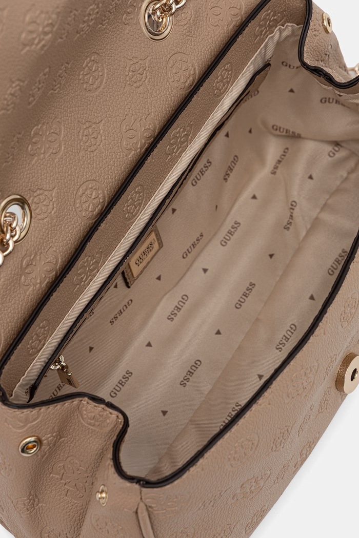 Guess torebka damska z imitacji skóry ELLA HWPD97.46210 beżowy