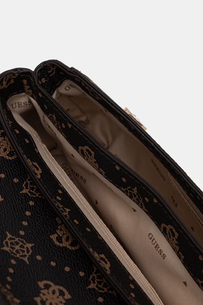 Guess crossbody torbica ženska iz umetnega usnja EMELIE rjava HWGP99.28190