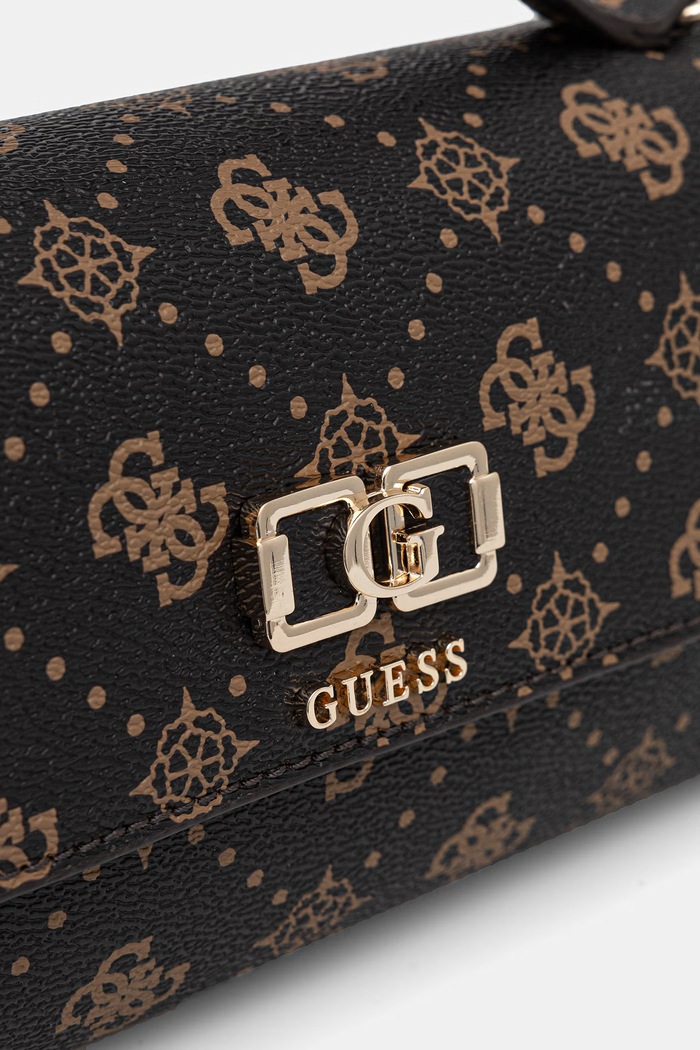 Guess crossbody torbica ženska iz umetnega usnja EMELIE HWGP99.28190 rjava
