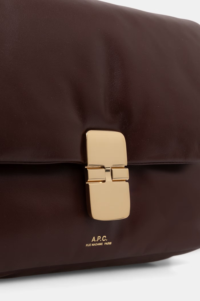 A.P.C. сумка crossbody для женщин из кожи sac grace soft бордо PXCBS.F67022