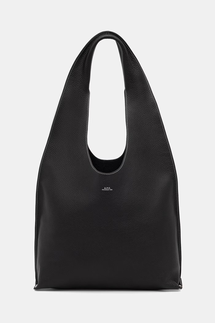 A.P.C. torebka tote damska skórzana le neige clou czarny PXCBC.F67043