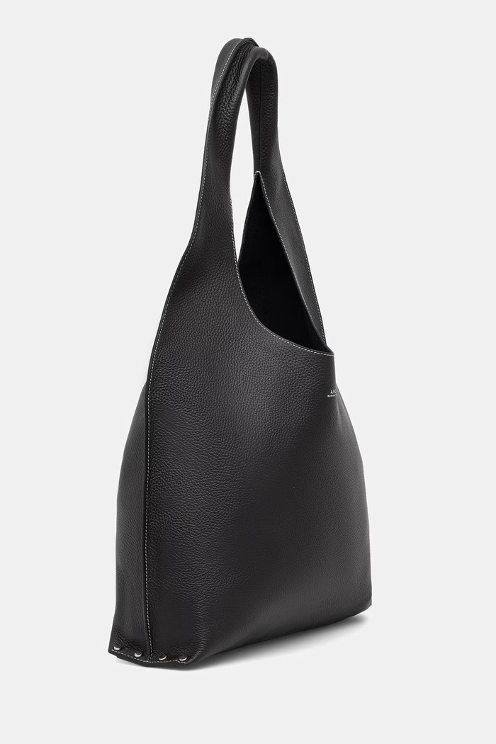 A.P.C. torebka tote damska skórzana le neige clou PXCBC.F67043 czarny AW26