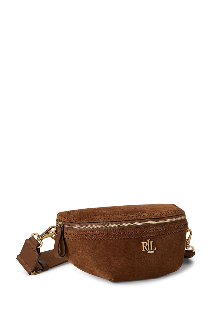 Akcesoria Lauren Ralph Lauren torebka crossbody damska skórzana 431P15644 brązowy