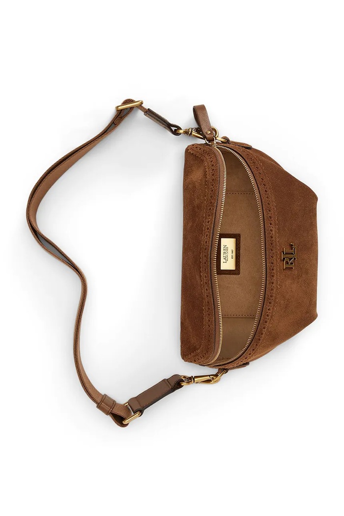 Lauren Ralph Lauren torebka crossbody damska skórzana 431P15644 brązowy