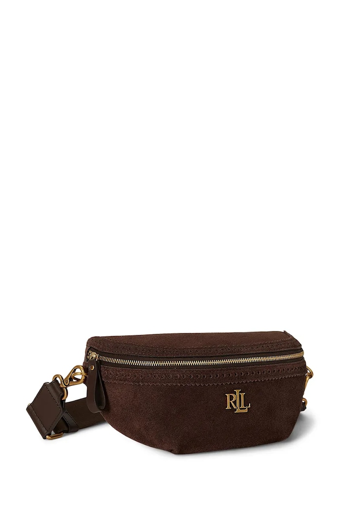 Akcesoria Lauren Ralph Lauren torebka crossbody damska skórzana 431P15644 brązowy