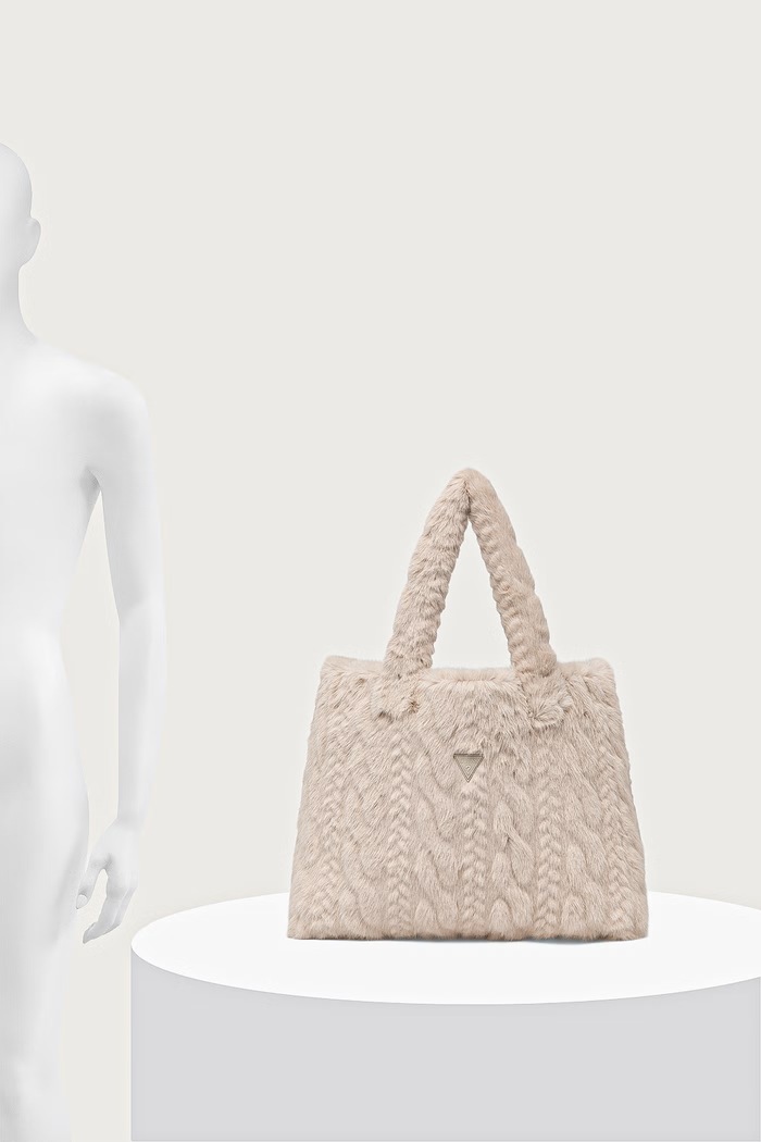 Torebka shopper damska ILDE Guess beżowy W6BZ14.W4361