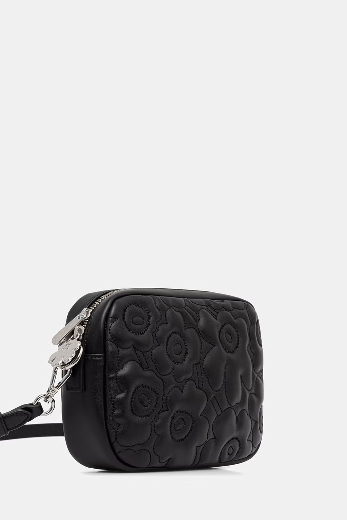 Marimekko crossbody torbica usnjena 095615 črna AW26
