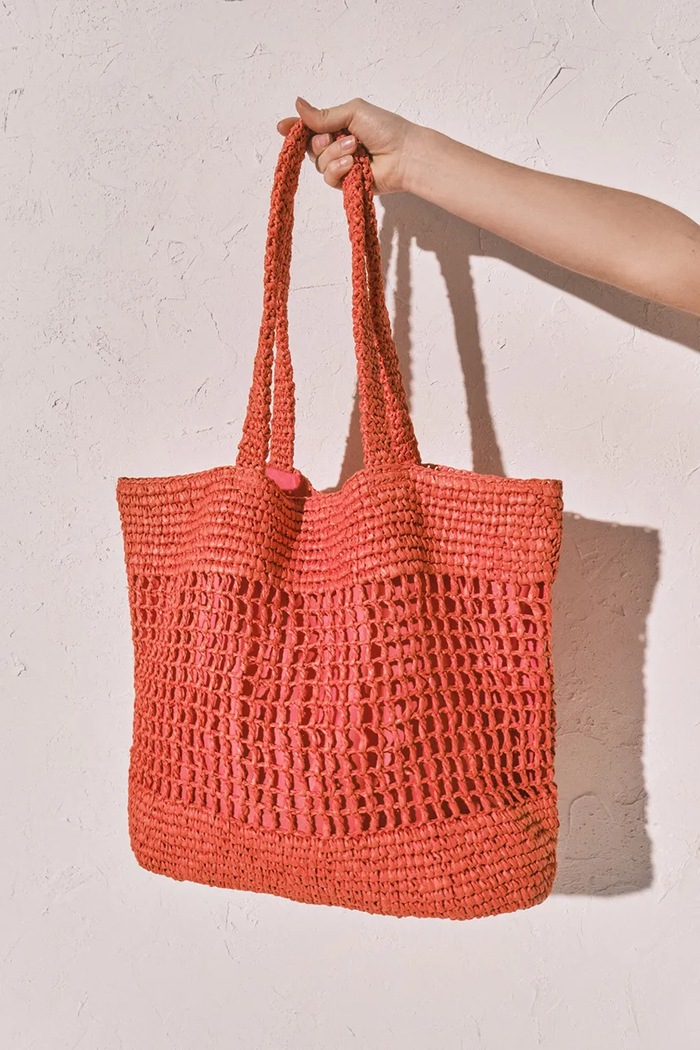 women'secret torebka shopper damska pleciona 4383167 czerwony AW26