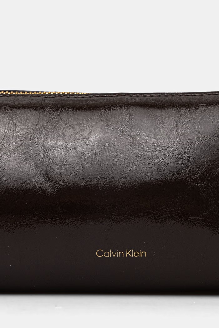 Calvin Klein geantă baguette pentru femei, cu imitație de piele LV04F3738G maro
