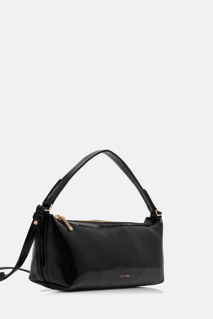 Calvin Klein kabelka typu baguette dámska z imitácie kože LV04F3738G čierna AW26
