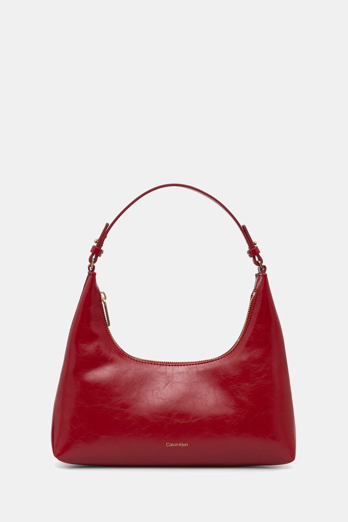 Calvin Klein torebka crossbody damska z imitacji skóry czerwony LV04F3737G