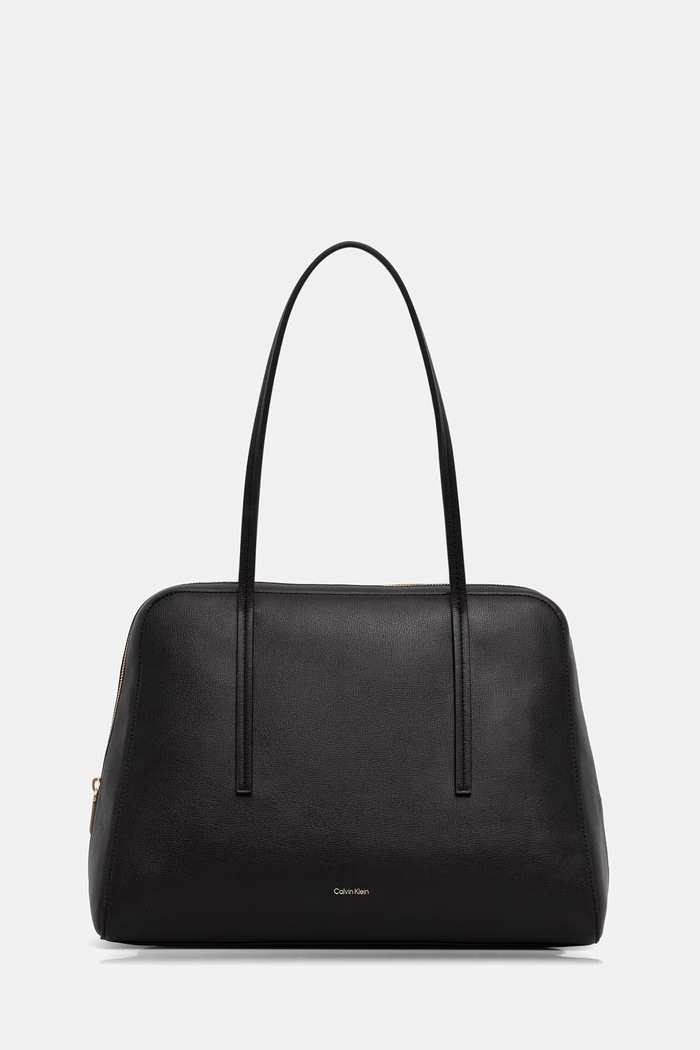 Calvin Klein kabelka typu shopper dámska z imitácie kože čierna LV04F3735G