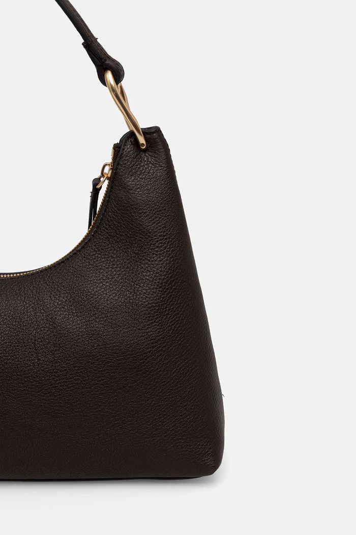 Calvin Klein τσάντα hobo γυναικεία δερμάτινη καφέ LV04F3657G
