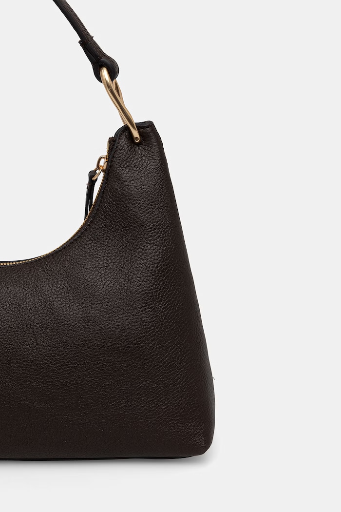 Calvin Klein τσάντα hobo γυναικεία δερμάτινη καφέ LV04F3657G