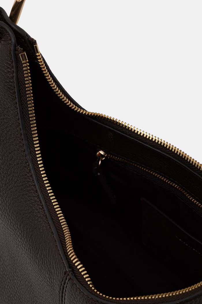 Calvin Klein τσάντα hobo γυναικεία δερμάτινη LV04F3657G καφέ
