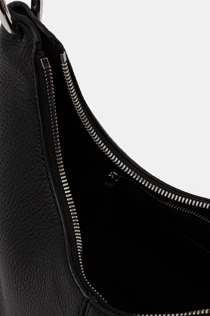 Calvin Klein kabelka hobo dámska kožená LV04F3657G čierna
