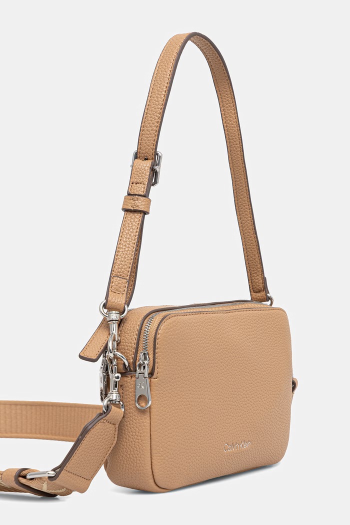 Calvin Klein crossbody kabelka dámska z imitácie kože LV04F3656G béžová AW26