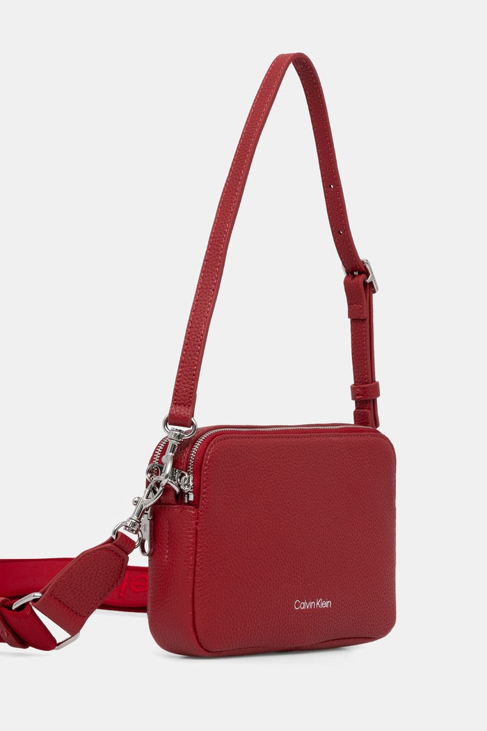 Calvin Klein torebka crossbody damska z imitacji skóry LV04F3656G czerwony AW26