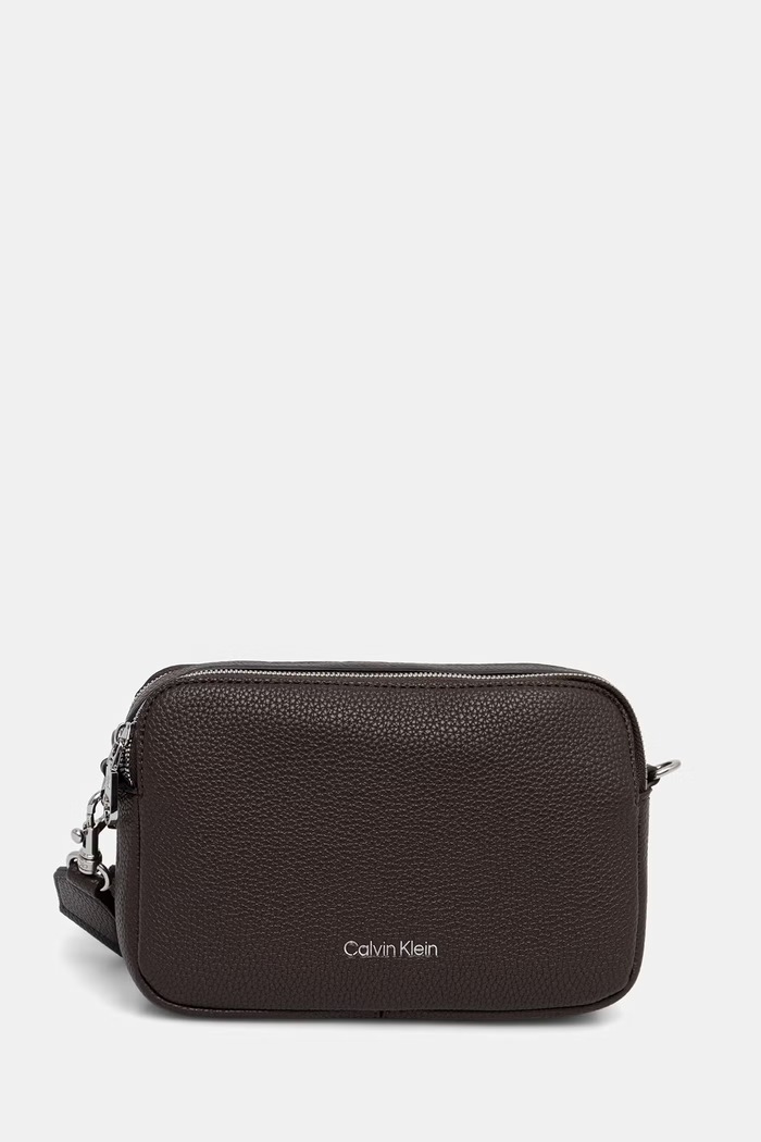 Calvin Klein torebka crossbody damska z imitacji skóry brązowy LV04F3656G