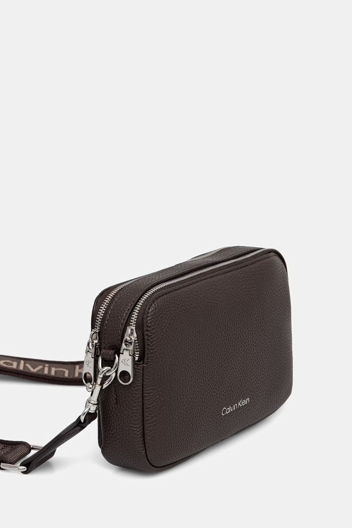 Calvin Klein torebka crossbody damska z imitacji skóry LV04F3656G brązowy AW26