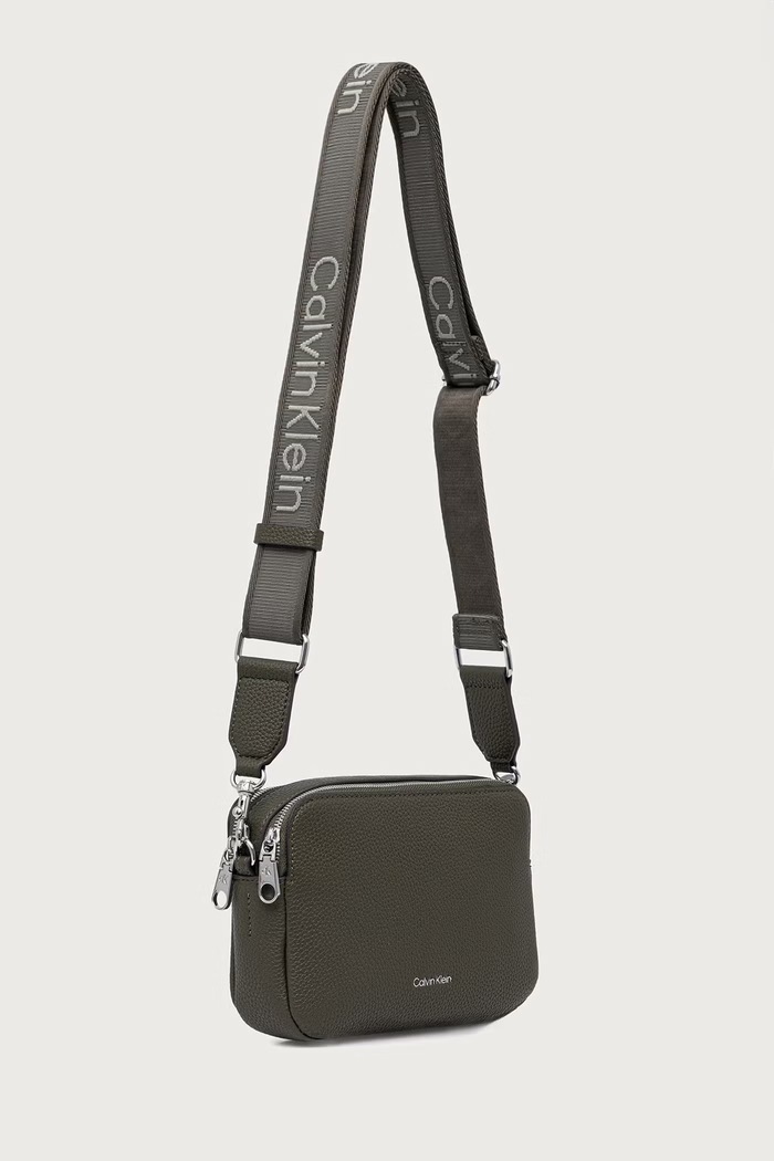 Calvin Klein Torebka crossbody damska z imitacji skóry LV04F3656G zielony AW26
